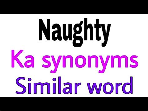 naughty synonyms